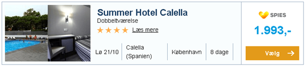 Summer Hotel Calella i Calella (Spanien) i oktober fra København fra kun 1.993,-