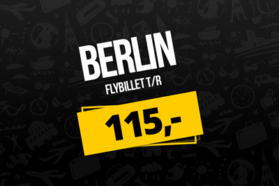 BLACK FRIDAY TILBUD: Flybillet til Berlin kun 73,- pr. person! BLACK FRIDAY TILBUD: Flybillet til Berlin kun 73,- pr. person!