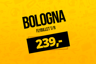 BLACK FRIDAY TILBUD: Flybillet til Bologna fra 239,- pr. person!