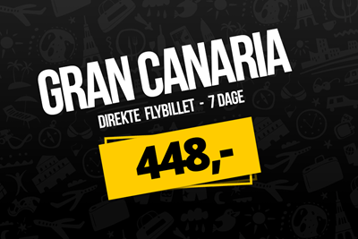 BLACK FRIDAY TILBUD: Flybillet til Gran Canaria kun 448,- pr. person!