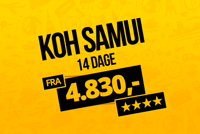 BLACK FRIDAY TILBUD: Koh Samui i 14 dage inkl. 3-stjernet hotel fra 4.830,- BLACK FRIDAY TILBUD: Koh Samui i 14 dage inkl. 3-stjernet hotel fra 4.830,-