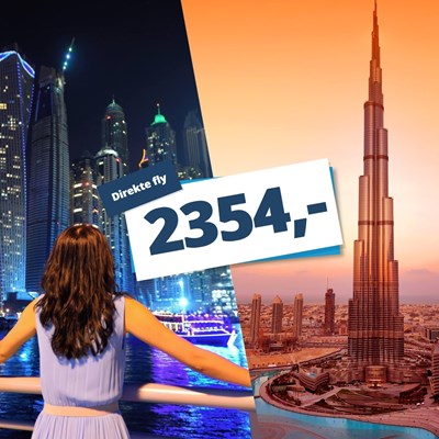 Flyv DIREKTE til Dubai t/r for kun 2354,- ?☀️ Shopping, storby og strand ✅