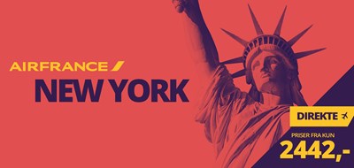 Direkte fly til New York fra kun 2442,- Direkte fly til New York fra kun 2442,-