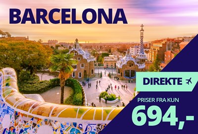 Flyv direkte til Barcelona fra kun 694,- Flyv direkte til Barcelona fra kun 694,-