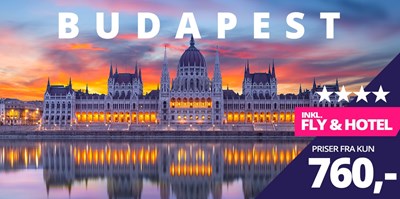 Budapest fra kun 760,- inkl. fly og 4-stjernet hotel