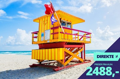 Flyv til vidunderlige Miami fra kun 2488,- Flyv til vidunderlige Miami fra kun 2488,-