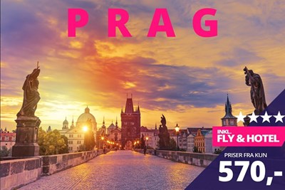 3 dage i Prag inkl. fly og 4-stjernet hotel fra kun 570,- ✈️