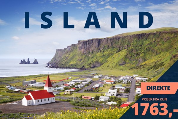 Flyv direkte til Island i sommerferien t/r for kun 1763,- ✈️??