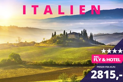 4-stjernede afbudsrejser til Italien fra kun 2.815,- i 8 dage inkl. fly og hotel✈️