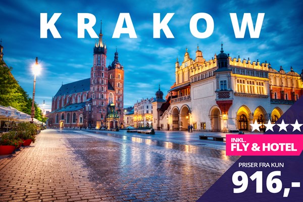 Storbyrejser til Krakow fra 916,- ?