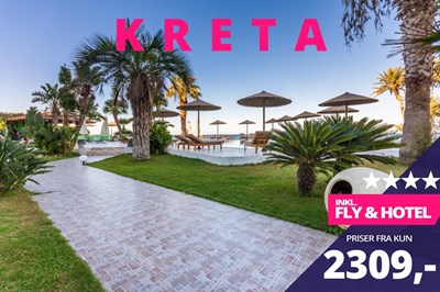 4-stjernet rejser til Kreta fra kun 2309,- ?