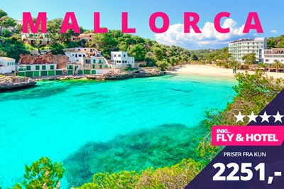 4-stjernede afbudsrejser til Mallorca for kun 2251,- ✈️☀️ 4-stjernede afbudsrejser til Mallorca for kun 2251,- ✈️☀️