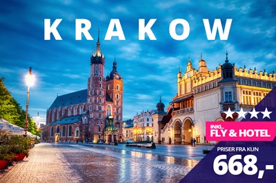 4-stjernet juleshopping i Krakow fra kun 668,- 4-stjernet juleshopping i Krakow fra kun 668,-