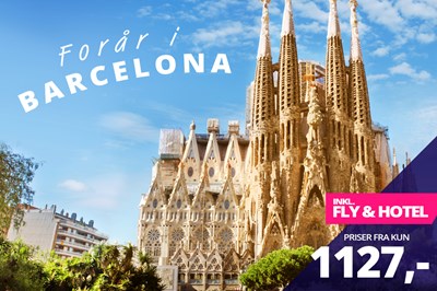 4 dages forårs-smuttur til Barcelona fra kun 1127,- inkl. fly og hotel 4 dages forårs-smuttur til Barcelona fra kun 1127,- inkl. fly og hotel