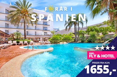 4-stjernet forårs-getaway til Spanien fra kun 1655,- 4-stjernet forårs-getaway til Spanien fra kun 1655,-