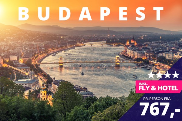 Budapest i 2 nætter på et lækkert og centralt 4-stjernet hotel med direkte fly fra kun 767,-✨