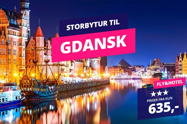 Fantastisk storby-tur til Gdansk i efteråret på 3 nætter inkl. fly og 3-stjernet hotel fra kun 635,-