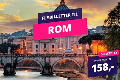 Besøg vidunderlige Rom fra kun 158,- med direkte fly