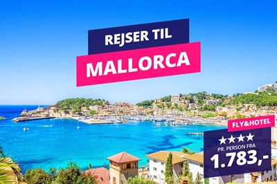 4-stjernede afbudsrejser til Mallorca fra kun 1.783,- 4-stjernede afbudsrejser til Mallorca fra kun 1.783,-