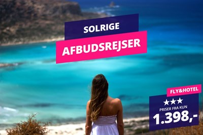 Solrige afbudsrejser fra kun 1.398,- Solrige afbudsrejser fra kun 1.398,-