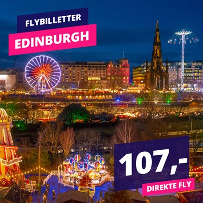 Rejs på forlænget weekend til Edinburgh fra kun 107,-✈