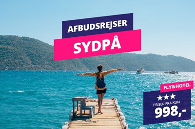 Afbudsrejser sydpå fra kun 998,- Afbudsrejser sydpå fra kun 998,-