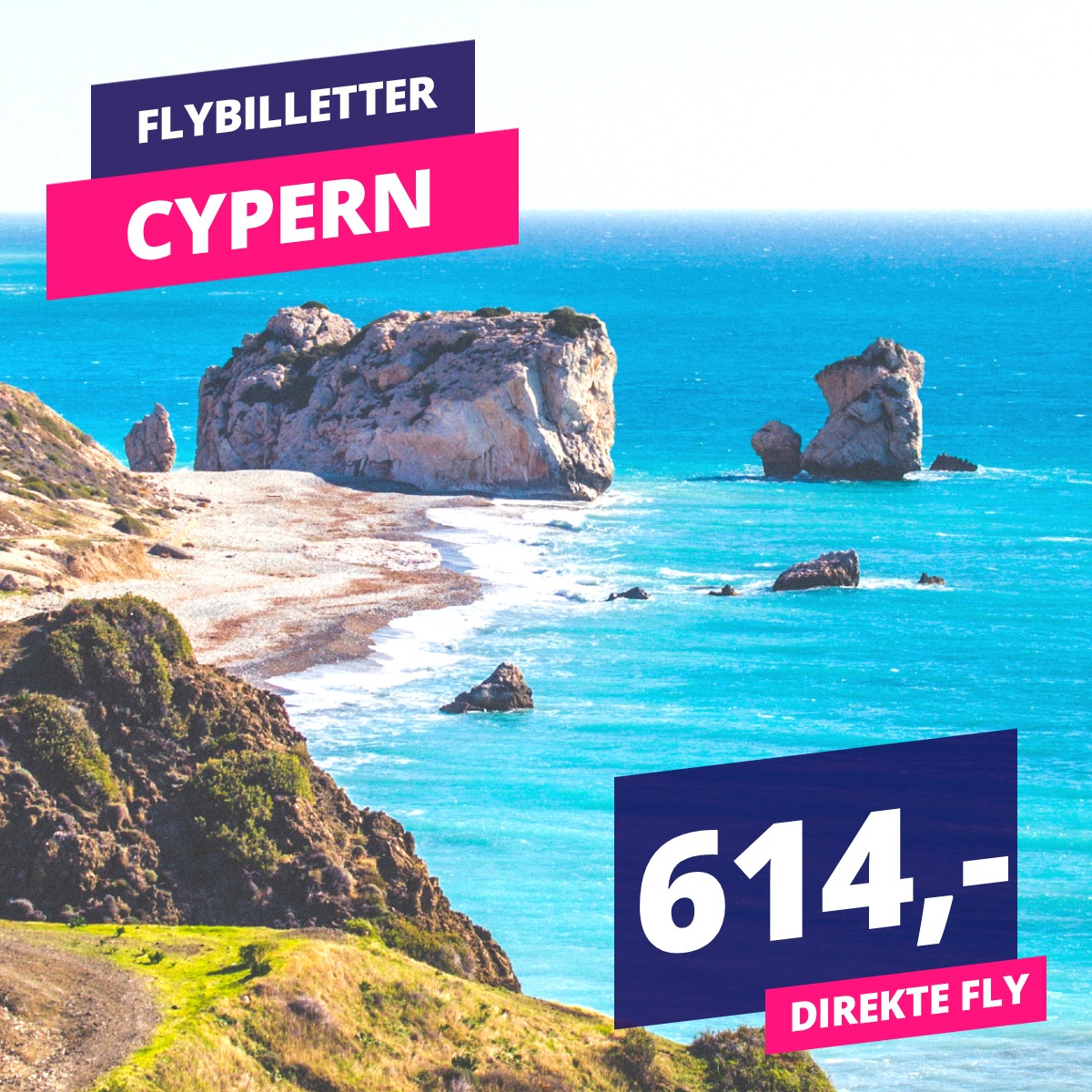 Spar penge og book sommerferien allerede nu! Flyv til Cypern fra 614,-
