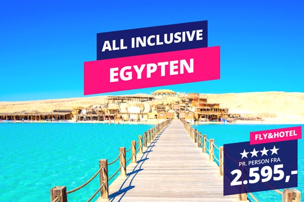 Afbudsrejser til varme Egypten med All Inclusive fra 2.595,-