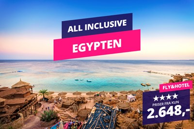 Afbudsrejser til varme Egypten med All Inclusive fra 2.648,-