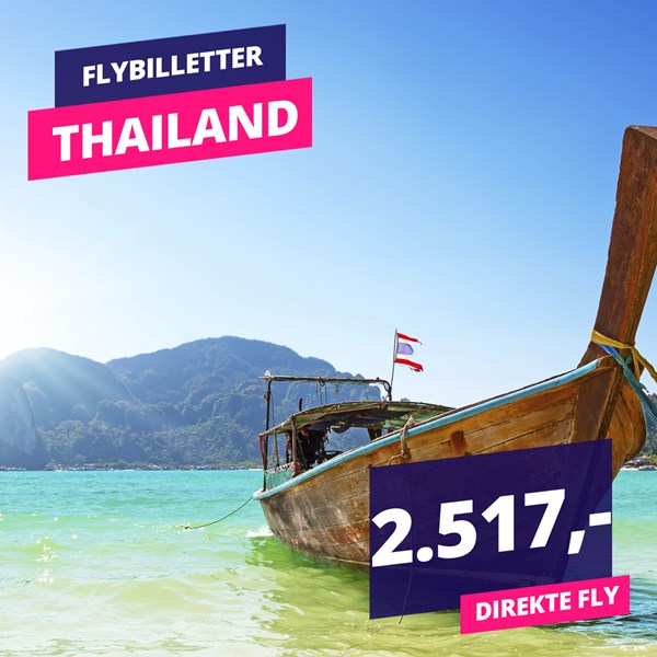 Rejs væk fra vintervejret – Flyv direkte til Thailand med danske charterfly for kun 2.617,-