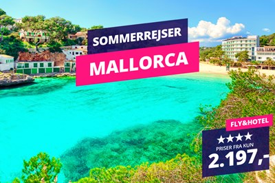 Billige 4-stjernede sommerrejser til Mallorca for kun 2.197,-