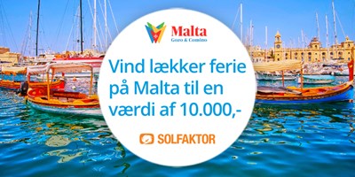 Deltag i konkurrencen om en rejse til Malta til en værdi af 10.000 kroner