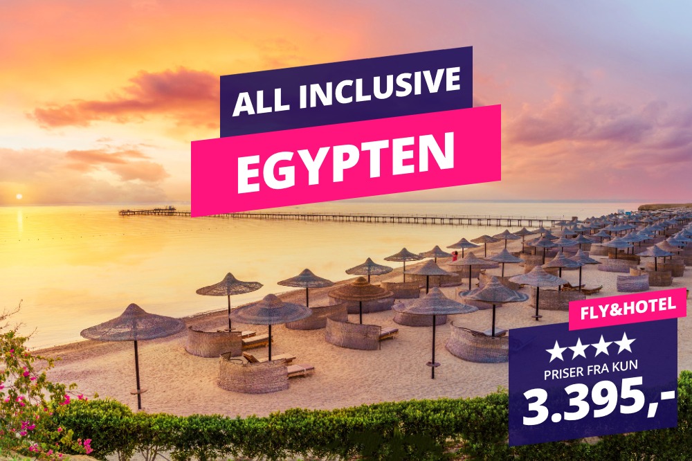 Rejs til varme Egypten med All Inclusive fra kun 3.395,-