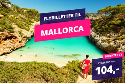 Billige fly til Mallorca i maj fra 104,-✈