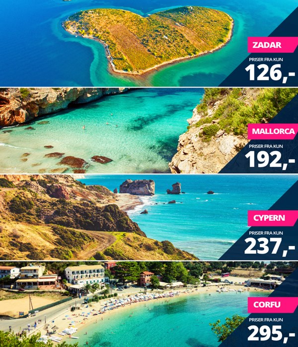 Billige flybilletter til sommer! 4 herlige destinationer til lavpris!☀⛱