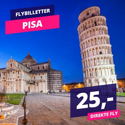 Flybilletter til Pisa for kun 25 kroner???