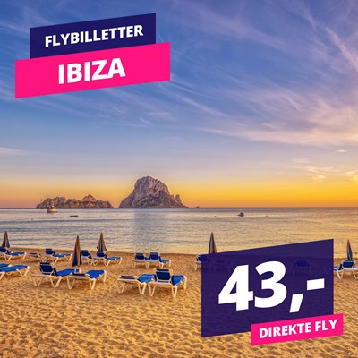 Flybilleter til Ibiza for kun 43,-???☀