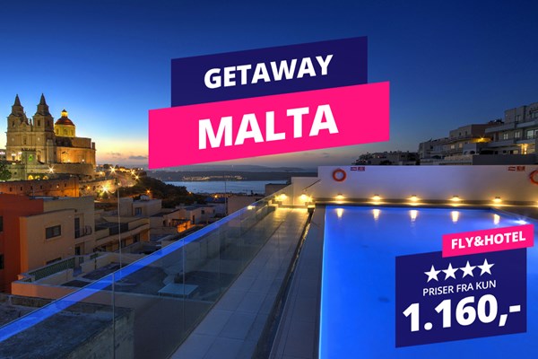 4 dage på herlige Malta for kun 1.160,-