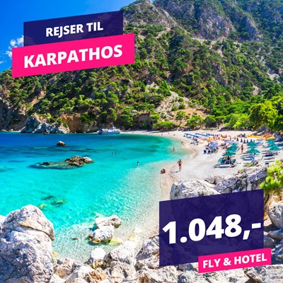 Billige rejser til græske Karpathos fra 1.048,-