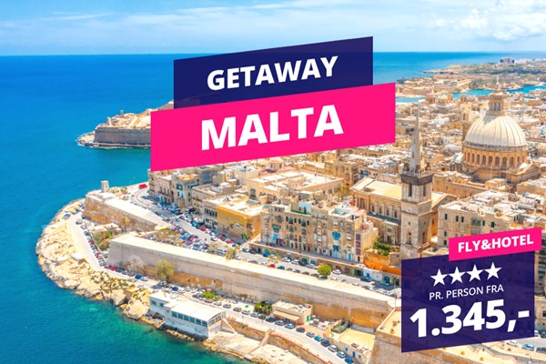 4 dage på Malta for kun 1.375,-