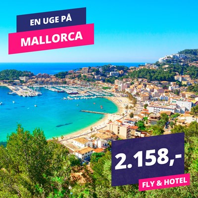 En uges ferie på Mallorca fra 2.158,-