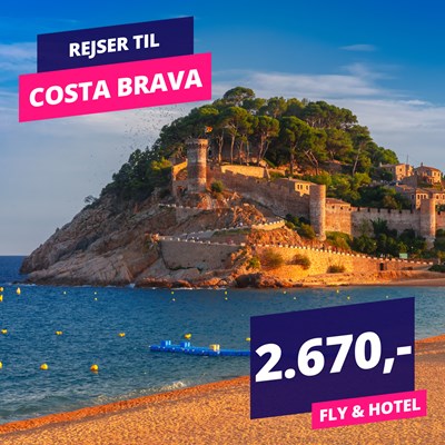 Rejser i sensommeren til Costa Brava med halvpension fra 2.670,-
