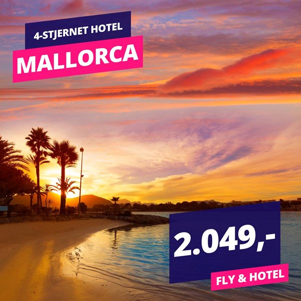 4 stjernet ferie på Mallorca fra 2.049,-??☀️