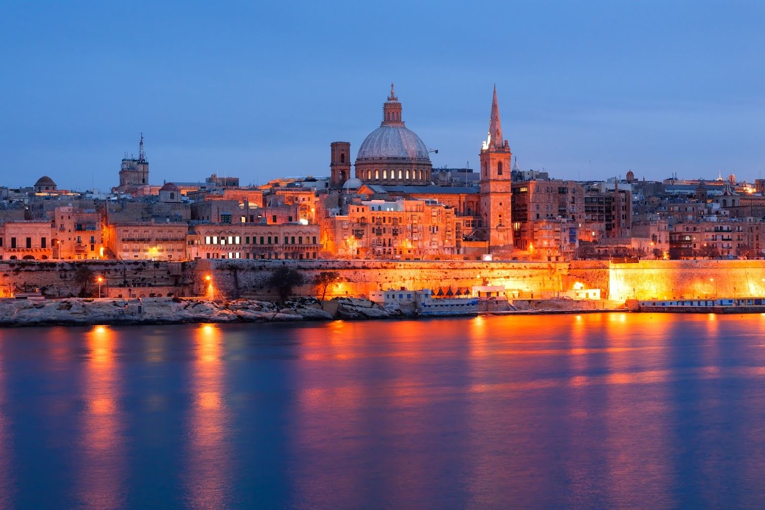 Aftenstemning over Valletta