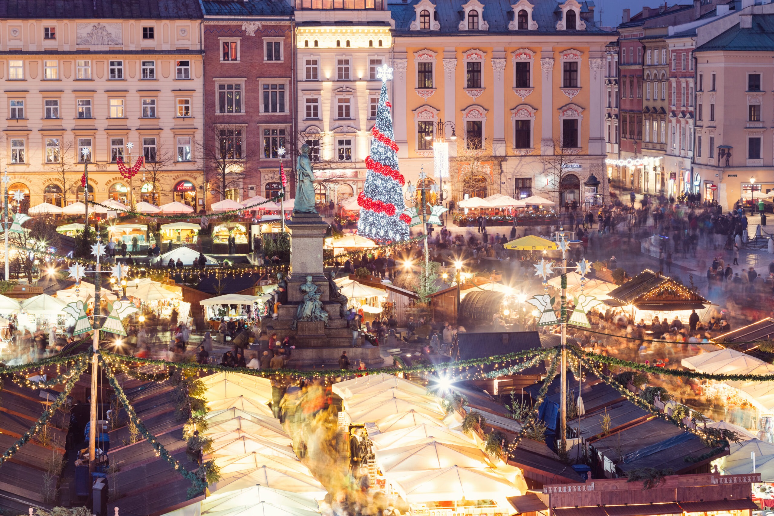 Julemarked på Main Market Square i Krakow
