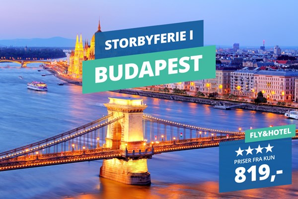 Rejs på storbyferie til Budapest fra 821,-