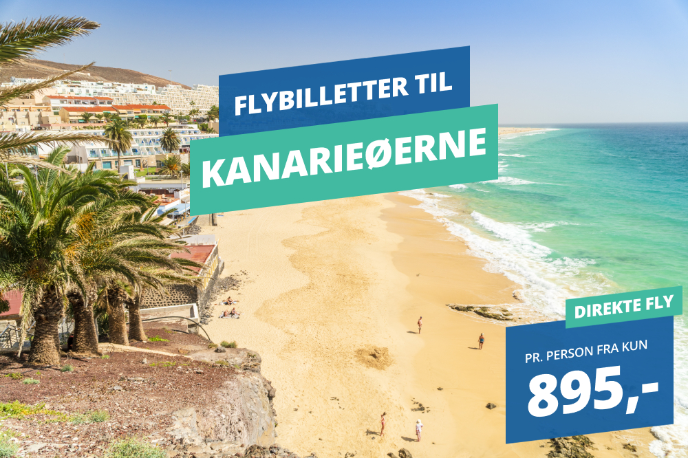 Billige flybilletter til De Kanariske Øer fra 895,-