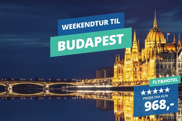 5-stjernet weekendtur til Budapest fra 968,-