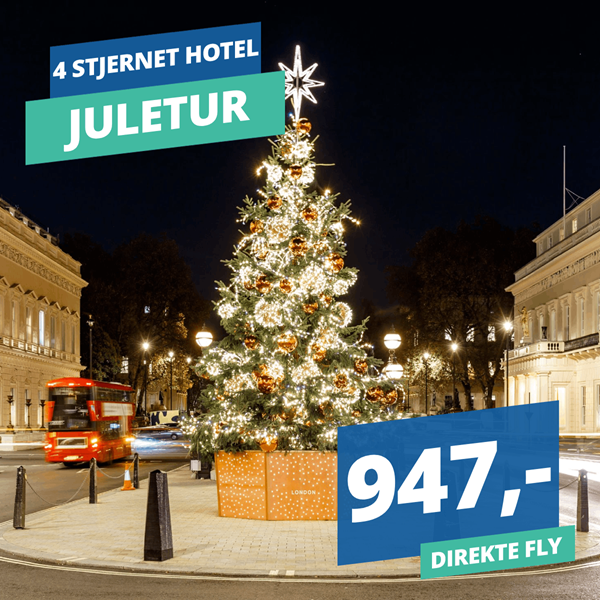 Juletur for 2 inkl. direkte fly og 2-4 ntr. på 4★ hotel fra KUN 947,-