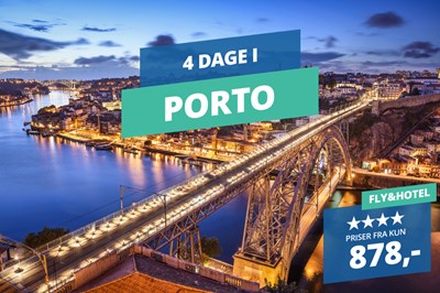 4 dage i Porto inkl. fly og hotel fra 878,-
